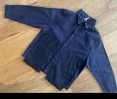 【新品未使用】海外子供服　デザイナーズ　ポケット　シャツ　ネイビー