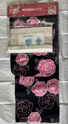 浴衣 帯セット 薔薇柄 ユニクロのサムネイル
