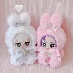 b.219 ぬい服 12cm ちびぐるみ 着ぐるみ 白黒 豹柄 狼セット - メルカリ