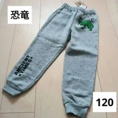 【新品】男児　裏起毛　長ズボン　スエットパンツ　恐竜　120②