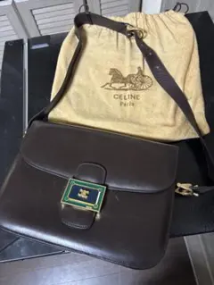 CÉLINE ブラウン ショルダーバッグ