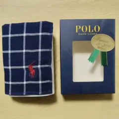 ☆ 新品 Polo Ralph Lauren ネイビー チェック柄 ハンカチ ☆