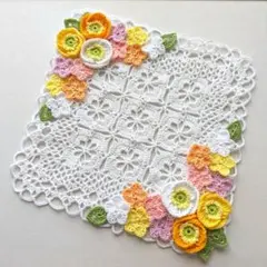 ポピーのスクエアドイリー