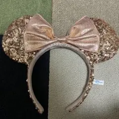 ミ二ー ディズニーカチューシャ ピンクゴールド