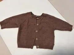 petit main カーディガン 70cm ブラウン　プティマイン