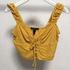 FOREVER 21 イエロー シャーリング キャミソール