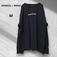 KANGOL×WEGOコラボ　ロンT　長袖Tシャツ　黒　ブラック　M　メンズ