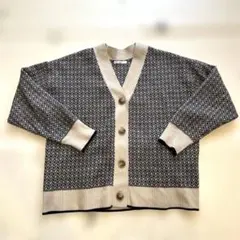 lumier ジャガード柄ニットカーディガン