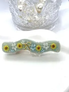 ひまわり 花 蝶々 黄色 オレンジ】ヘアゴム 2点セット レジン - メルカリ