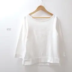 訳あり☆ANAYI アナイ コットン スリット カットソー ホワイト