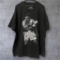 【公式ライセンス】モハメド・アリ Tシャツ 黒 XL タイポグラフィ