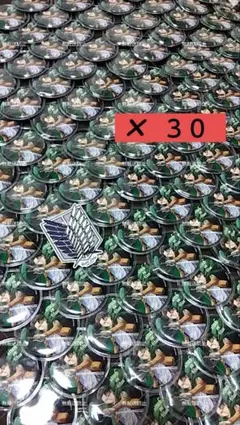 進撃の巨人 リヴァイ・アッカーマン 一番くじ缶バッジ ３０個