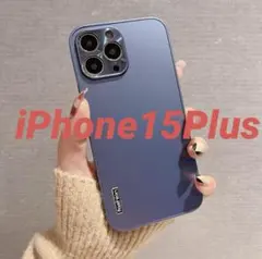 【新品未使用】iPhone15Plusケース 青