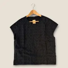 新品タグ付き COMME CA 日本製 綿100% ブラック トップス M