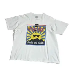 90s USA製 メッセージ Tシャツ XL 白 太陽 ポップ ヴィンテージ