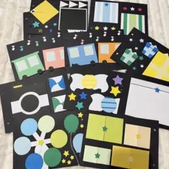 アルバム 全18P アルバム仕掛け ハンドメイド 誕生日 サプライズ 青ver