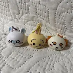 ちいかわ リップキャップ　マスコット 3個セット　ももんが　うさぎ　シーサー