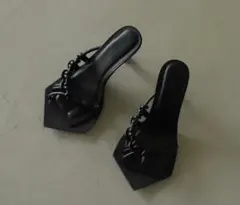 靴 tie wrap mule/melt the lady melt the lady メルトザレディ tie wrap mule - メルカリ