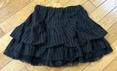 激かわ❤️MA*RS バラ柄レース付❤️ストライプ フレアスカート⭐︎