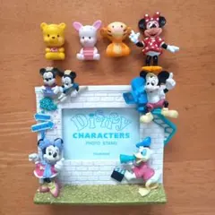 Disney キャラクター フォトスタンドとマスコット4体セット