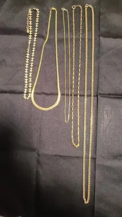 ネックレス セット売り 5点 ゴールド チェーン