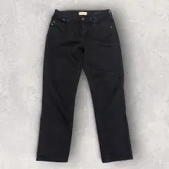 美品✨ ヤヌーク ルース スリムテーパード デニム パンツ W24 ブラック