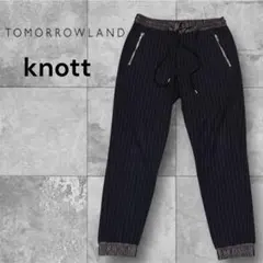 トゥモローランド knott ウールジョガーパンツ ストライプ S 日本製のサムネイル