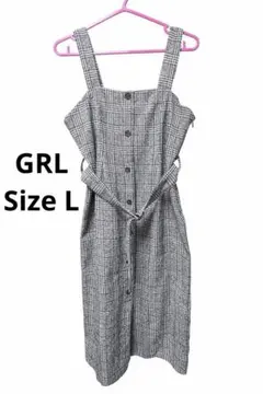 ベルト付きチェックジャンスカ[k8353t]