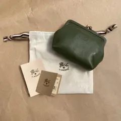 がま口　ポーチ　ミニ財布　コインケース　小銭入れ　グリーン