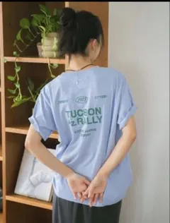 Ungrid カラーエンブロイダリーTee ブルーのサムネイル