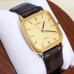 稼働 SEIKO 腕時計 SGP30 厚メッキ ゴールド クォーツ 2016 亀戸精工舎製] SEIKO DOLCE SGP30 金メッキ クォーツ メンズ