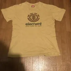 element イエローロゴ Tシャツ Mサイズ