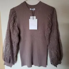 マイストラーダ　袖レースニット　38