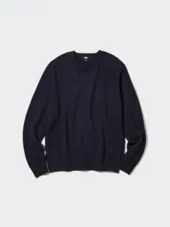 UNIQLO プレミアムラムクルーネックセーター　ネイビー