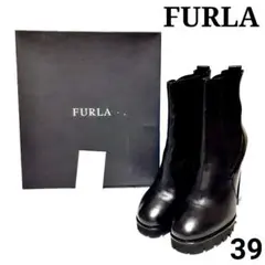 希少限定⭐フルラ✫本革 サイドゴア 厚底 ハイヒール ブーツ 39 入手困難のサムネイル