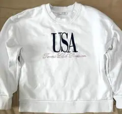 ZARA 刺繍USA Tennis Club Division スウェット M