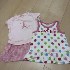 ミキハウス　Tシャツ　カットソー　うさぎ　女の子　ホットビスケッツ