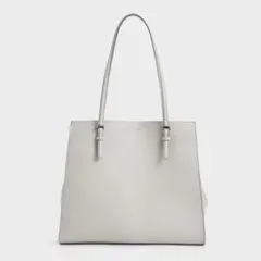 チャールズアンドキース　クラシックダブルハンドル　トートバッグ(gray)