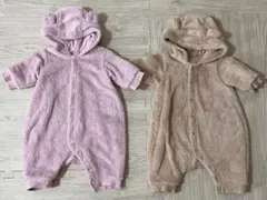 ユニクロ アウター ロンパース 双子 セット