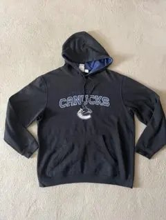 《リーボック》NHLカナックス 刺繍スウェットパーカー/メンズL