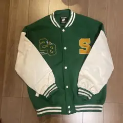 OLDTRIBE スタジャン 2XL グリーン/ホワイト