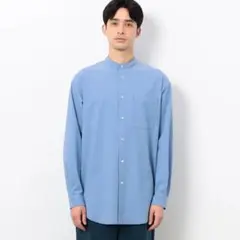 COMME CA ISM（コムサイズム）　リサイクルトロ バンドカラーシャツのサムネイル