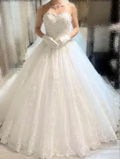 最終値下げ！YNS ウエディングドレス　専用パニエ付き