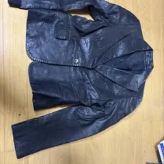 黒レザーショートジャケットのサムネイル