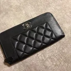 【美品】　シャネル19 マトラッセ　ラムスキン　ジッピーウォレット　1173 CHANEL - 【美品】 シャネル19 マトラッセ ラムスキン ジッピー