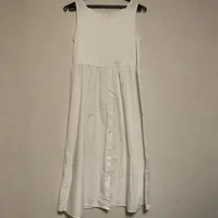 GU ホワイト ノースリーブ ロングワンピース S マタニティ