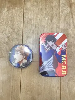 ヒプマイ毒島メイソン理鶯缶バッジ&山田一郎缶ケース 2点セット