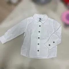 プチバトー 長袖シャツ ホワイト 95