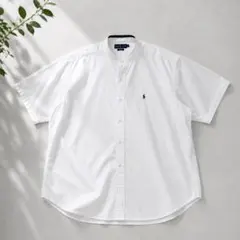 90s ralph lauren バンドカラーシャツ BLAKE XXL 白のサムネイル