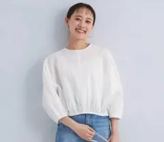 サッカークロップド ドルマン プルオーバー